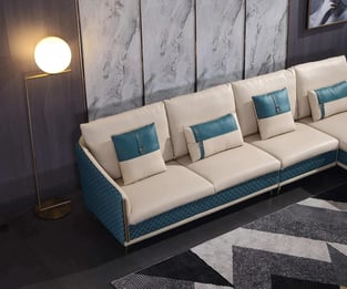 Buy Blue, Off-White European Furniture Living Room 