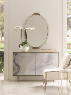 Buy Gold, Metal Caracole Accent Tables 