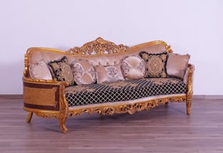 Buy Gold, Black European Furniture Living Room 