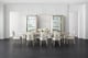 Smoked Birdseye W/ Silkscreen Extandable Dining Table THE SOURCE by Caracole 