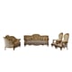 Luxury Gold & Bronze CARLOTTA Sofa Set 3Pcs EUROPEAN FURNITURE Traditional Classic