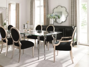 Order Silver, Black Caracole TRA-ARMCHA-006-Set-2 Dining Room now