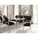 Black Velvet Soft Silver Leaf Dining Armchair Set 2Pcs CHIT-CHAT by Caracole