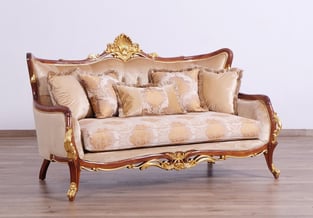 Buy Gold, Antique, Walnut European Furniture Living Room 