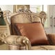 Luxury Chenille Antique Gold Armchair Traditional Homey Design HD-1633