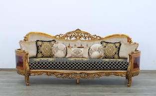 Living Room  Beige, Gold, Antique, Black European Furniture image