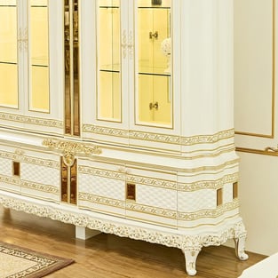 Buy Beige, White, Gold Homey Design  Dining Room 