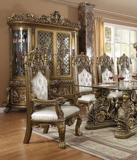 Dining Room  Bronze, White, Brown, Metallic Homey Design  image