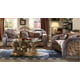 Homey Design HD-1302 Traditional Victorian Golden Brown Sofa Loveseat Set 2Pcs