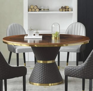 Dining Room  Gold, Gray, Chocolate European Furniture photo