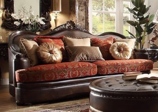 Living Room  Dark Brown, Red Homey Design  image