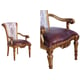 Luxury Antique Bronze & Pearl VALENTINA Arm Chair Set 2Pcs EUROPEAN FURNITURE