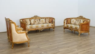 Living Room  Brown, Gold, Antique European Furniture image