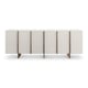 Almost White & Lucent Bronze Metallic EMPHASIS CREDENZA by Caracole 