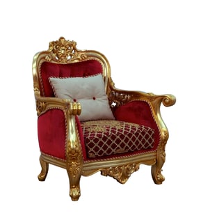 Gold, Antique, Red European Furniture 30013-C-Set-2 Living Room interior