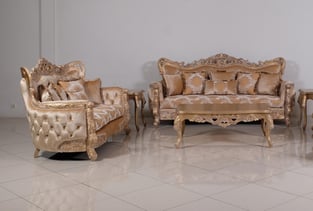 Champagne, Copper European Furniture 32006-Set-4 Living Room interior