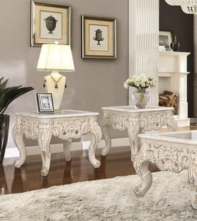 Accent Tables  Gold, Ivory, Metallic Homey Design  image