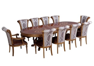 Bronze, Gold, Pearl, Ebony European Furniture 61952-DT-Set-11 Dining Room interior