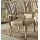 Luxury Cream Pearl Wood Arm Chair Set 2Pcs Traditional Homey Design HD-5800 