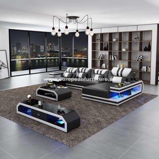 Living Room  White, Black European Furniture image