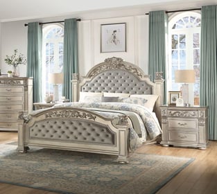 Gold Cosmos Furniture Platinum-Q-Bed Bedroom interior