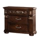 Cherry Finish Wood King Bedroom Set 6Pcs w/Chest Traditional Cosmos Furniture Aspen
