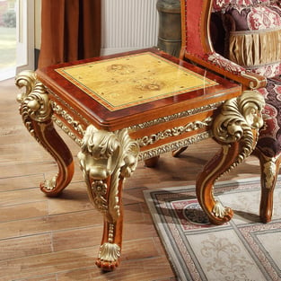 Accent Tables  Gold, Light Cherry, Amber Homey Design  image