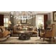 Warm Brown Tufted Armchair  Traditional Homey Design HD-9344