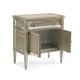 Taupe Silver Leaf & Platinum Finish Nightstand Set 2Pcs BUONA NOTTE by Caracole 