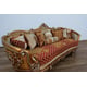 Luxury Red & Gold Wood Trim SAINT GERMAIN Sofa Set 4 Pcs EUROPEAN FURNITURE Classic