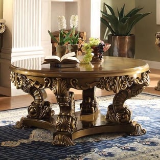 Accent Tables  Brown, Gold Finish Homey Design  photo