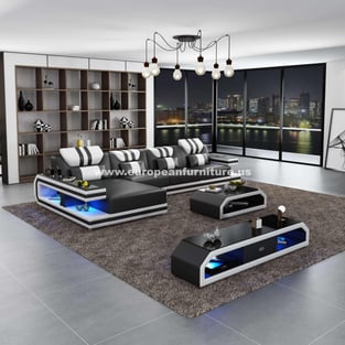 Living Room  White, Black European Furniture image