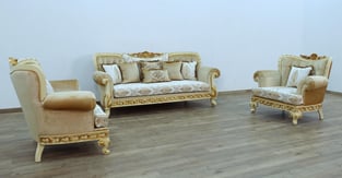 Buy Gold, Sand, Off-White European Furniture Living Room 