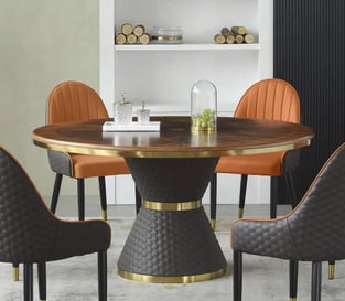 Dining Room  Gold, Chocolate, Orange European Furniture photo