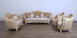 Gold, Sand European Furniture 45012-C-Set-2 Living Room interior