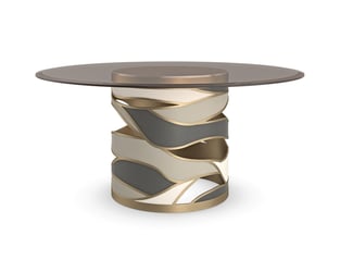 Buy Gold, Silver, Chocolate Caracole Dining Room 