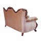Luxury Brown & Gold Wood Trim TIZIANO Sofa Set 2Pcs EUROPEAN FURNITURE Traditional
