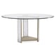 Sundance Gold Base & Tempered Glass Top 60" Dining Table BREAK THE ICE by Caracole 