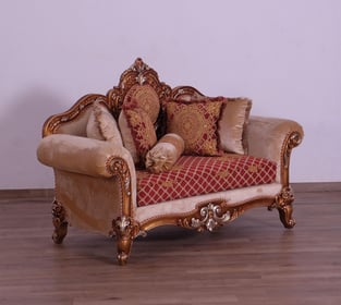 Buy Gold, Silver, Red European Furniture Living Room 