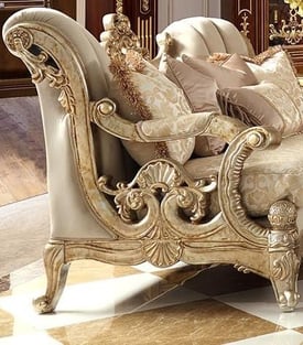 Buy Beige, Gold Finish, Metallic Homey Design  Living Room 