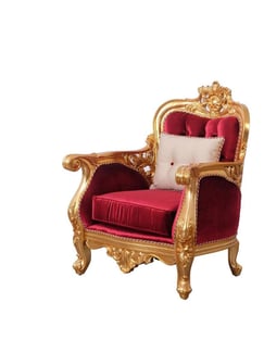 Living Room  Burgundy, Gold, Antique European Furniture image