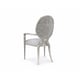 Frame in Soft Radiance & Upholstered Seat Armchair Set 2 Pcs LILLIAN by Caracole 