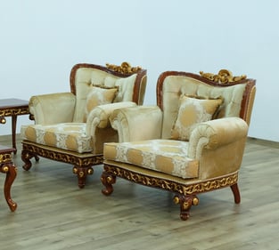 Buy Gold, Sand, Walnut European Furniture Living Room 