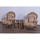 Luxury Brown & Gold Wood Trim TIZIANO Chair Set 2 Pcs EUROPEAN FURNITURE Traditional