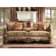 Homey Design HD-1601 Lavish Old World Gold Mixed Fabric Living Room Sofa Loveseat Chair and Coffee Table Set 4Pcs 