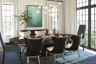 Dining Room  Gold, Teal Caracole image