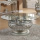 Silver Finish Beige Pearl Fabric Sofa Set w/Coffee Table 4Pcs Traditional Homey Design HD-6034 