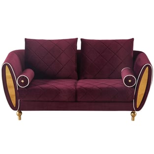 Order Burgundy, Gold European Furniture EF-22561-L Living Room now