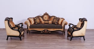 Buy Gold, Antique, Silver, Black European Furniture Living Room 