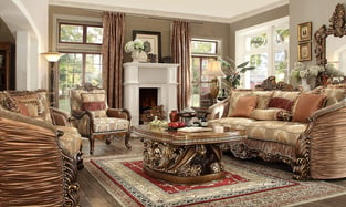 Living Room  Gold, Antique, Metallic Homey Design  image